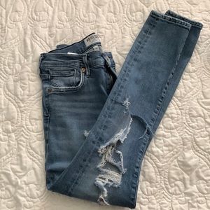 AGOLDE- Denim Skinny Jean Distressed